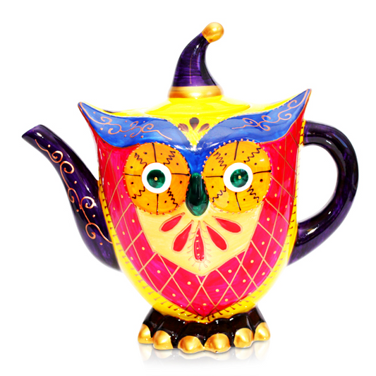 Quirky Owl Purple Teapot 1.5Ltr